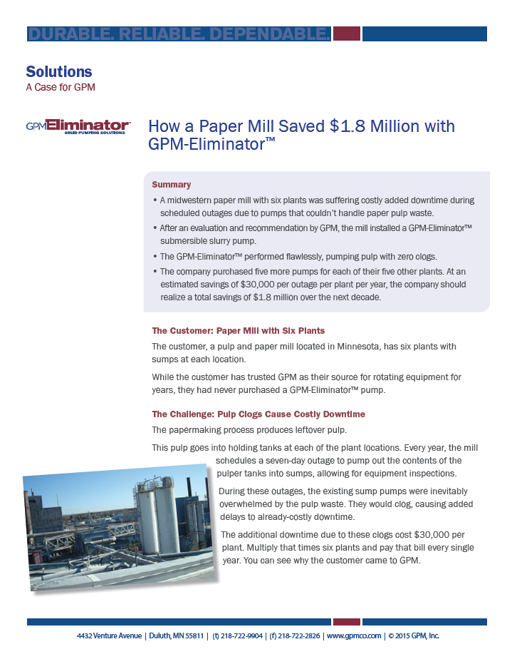 paper mill case study